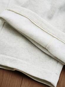 TOKVUE 男士打结格子腰带休闲宽松运动裤 - 淺灰色 - 查看 7