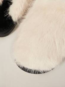 Cuccoo Pantuflas planas y esponjosas para interiores, otoño/invierno - Blanco - Ver 3