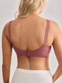 Moonlight&Mama Maternity Seamless Nursing Bra, Solid Color - Coffee Brown - View 2