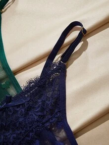 Charlaine 5条/包 女士低腰蕾丝丁字裤，随机心形图案 - 彩色 - 查看 4