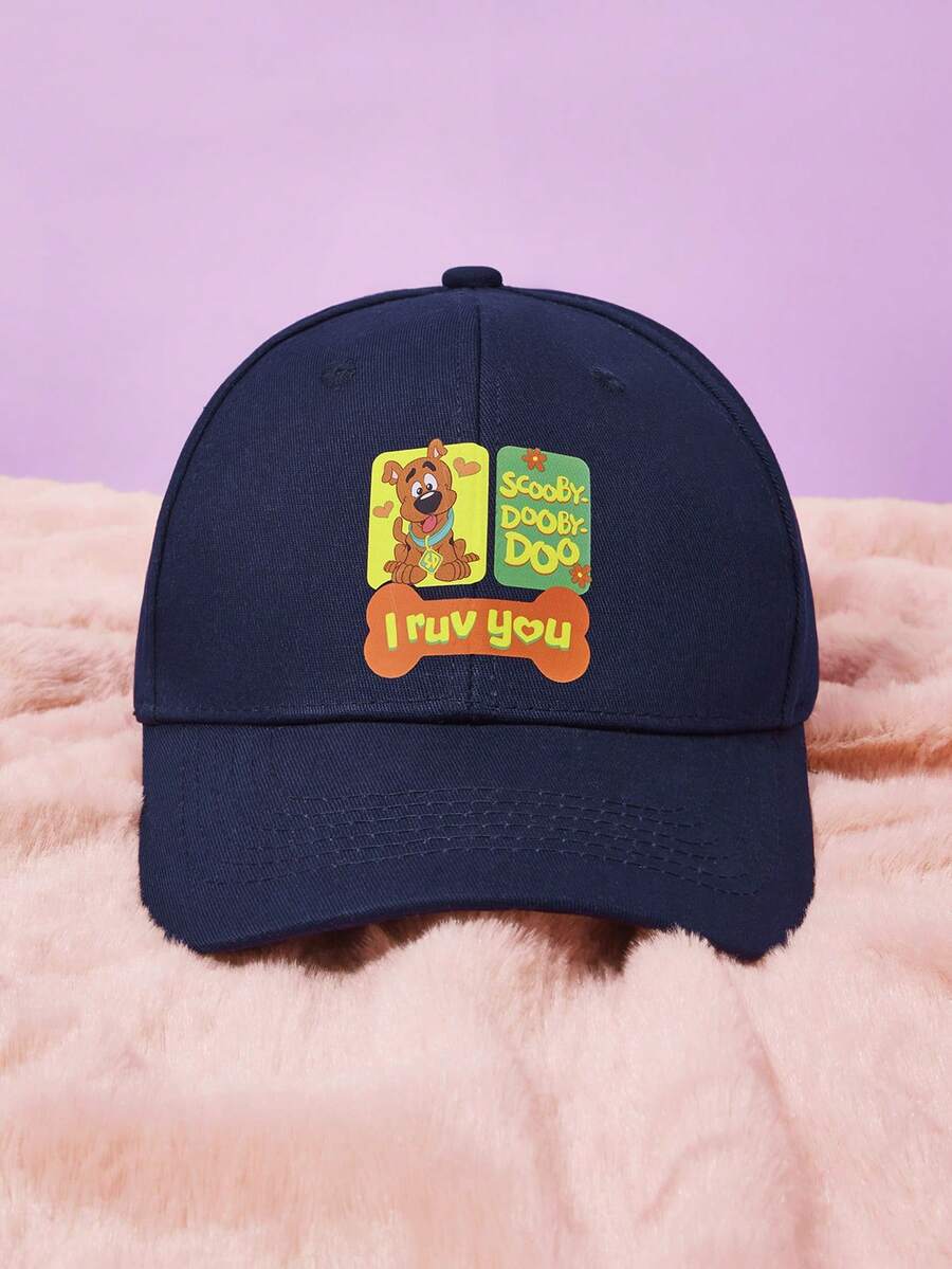 SCOOBY-DOO X SHEIN Women Baseball Cap - Navy Blue - View 1
