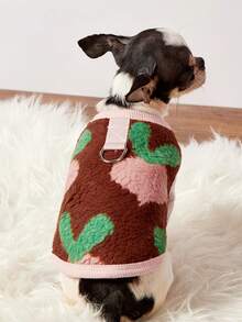 PETSIN 1 Piece Of Brown Bottom Radish Lamb Wool Pet Vest With Autumn And Winter Thick Lamb Wool For Warmth And Pet Plush Clothing - Brown - View 11