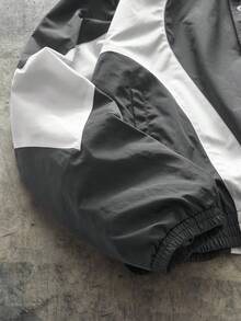 AXEPEAK 男士梭织休闲宽松长袖外套 - 灰色 - 查看 4