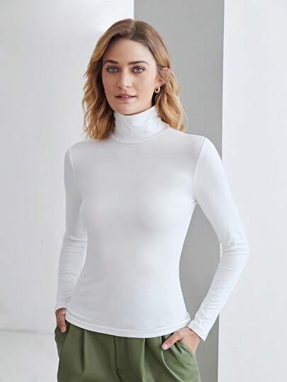 MOTF PREMIUM SLIM HIGH NECK T-SHIRT