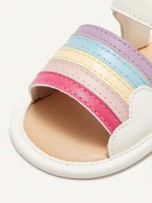 Cozy Pixies 可爱彩虹白云朵婴儿户外凉鞋 - 白色 - 查看 7