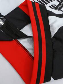 ROMWE MEN Street Life 男士赛车元素字母印花长袖夹克，适合秋冬季穿着 - 彩色 - 查看 7