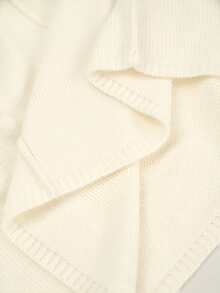 Manfinity CityGents Suéter de punto de manga larga con cuello alto y hombros caídos de unicolor para hombre