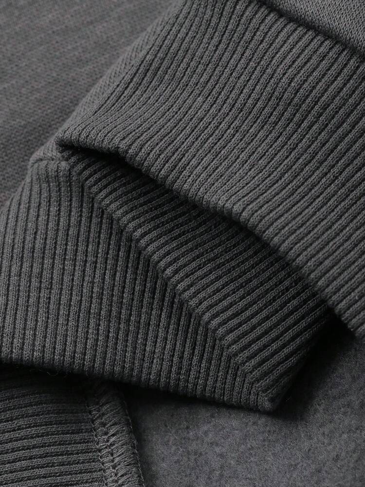 Toddler Boys' Casual Contrast Color Loose Fit Crew Neck Long Sleeve Sweatshirt