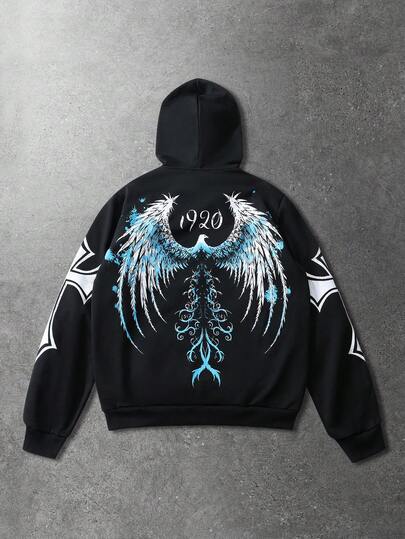 Men's Casual Street Graphic Print Hoodie Sweatshirt