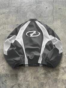 AXEPEAK 男士梭织休闲宽松长袖外套 - 灰色 - 查看 2