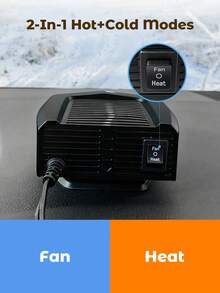 Teckwe 2-In-1 Portable Car Heater, Convenient To Carry
