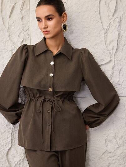 Al Najma Women's Solid Color Minimalist Long Sleeve Arabic Style Outfit