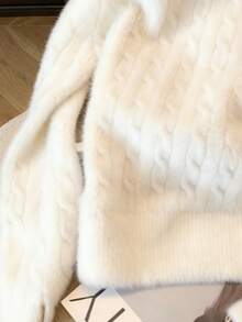 Airaco Women's Casual Solid Color Knit Sweater, Autumn/Winter