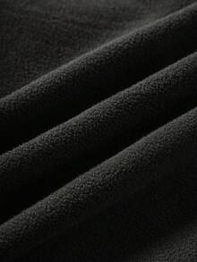 ROMWE MEN Street Life Men's Casual Daily Star Embroidery Zip-Up Hoodie Sweatshirt, Autumn/Winter - Black - View 6