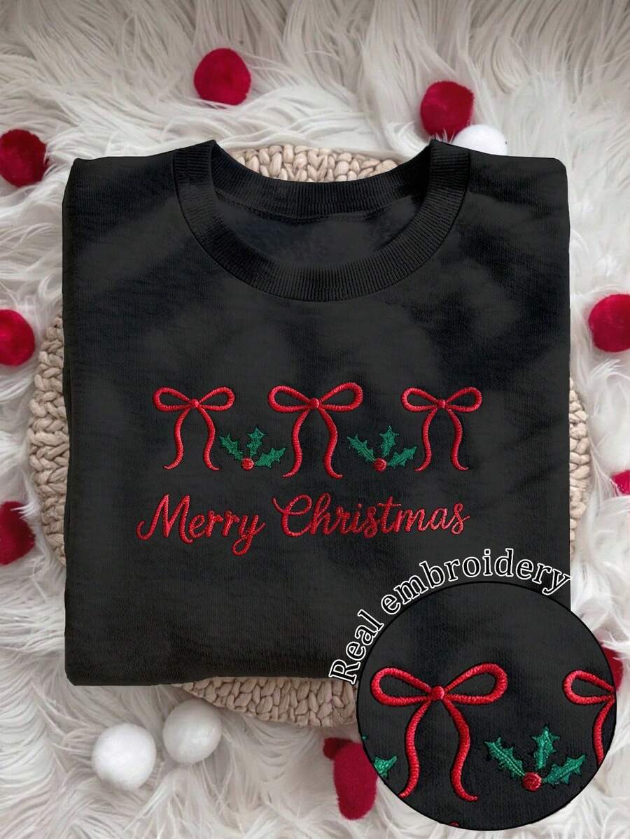 INAWLY Women Plus Size Casual Loose Fit Crew Neck Long Sleeve Sweatshirt - الأسود - مشاهدة 1