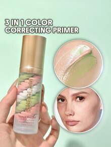SHEGLAM Triple Threat Correcting Primer 3 In 1 Color Pore Minimizing Facial Makeup Primer Smooth Fine Lines Color Correcting Lightweight Face Primer Primer Brand Beauty Makeup Face Paint Cosmetic For Women Girls Perfect For Winter Ideal For Y2K Fancy Fashion Suitable For Birthday Christmas Gift Party Ready Best Color