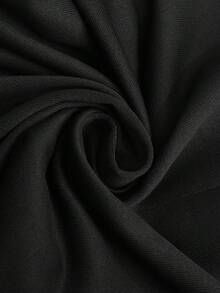 ROMWE MEN Teletubbies X ROMWE 男士美式街头风撞色条纹腰带拼接印花运动裤 - 黑色 - 查看 6