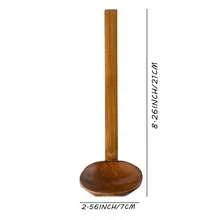 1pc Japanese Style Soup Ladle With Bamboo Handle And Nanmu Shell Spoon For Ramen And Hot Pot School Supplies,Christmas Gift - Brown - View 12