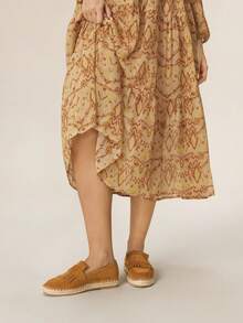 Styleloop 女士休闲平底套脚鞋，流苏设计，适合日常穿着 - 棕色 - 查看 5