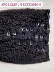 8pcs Clip In Medium Straight Human Hair Extension Clip Ins Hair Extensions - SNatural - View 4