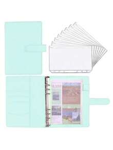 省钱活页夹，内含8个A6拉链信封，现金信封预算系统，储蓄挑战手册，助您管理财务，节省开支 - 彩色 - 查看 19