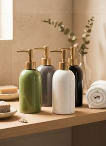 Cirelle Simple Solid Color Soap Dispenser / Shower Bottle / Refillable Bottle For Home Use Home Bathroom Decor Summer - Multicolor - View 1