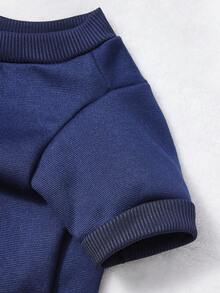 PETSIN 1 Brown Teddy Bear Letter Printed Pet , Black Thick Warm Pet Suit