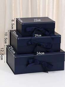 1 Stück flach verpackte faltbare Geschenkbox, multifunktionale Aufbewahrungsbox, ultraleichte leere Box - Verschiedenfarbig - Übersicht 2