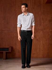 Officeau 男士休闲修身紧身牛仔裤 - 适合所有季节，Old Money 春夏款 - 黑色 - 查看 7