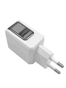 Teckwe 欧洲旅行插头转换器，20W双端口USB-C和USB-A快速充电，国际电源适配器 - 白色 - 查看 2