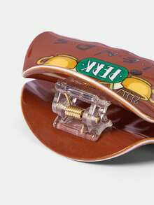 FRIENDS X SHEIN 1件装女士时尚优雅咖啡色半圆形发爪，适合日常佩戴