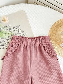 LMoss Kids 女童灯芯绒宽松休闲裤