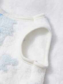 PETSIN 1 pièce Gilet de dinosaure de compagnie blanc, patchwork blanc et bleu, vêtements chauds en flanelle pour animaux de compagnie pour l'automne et l'hiver - Multicolore - Voir 7