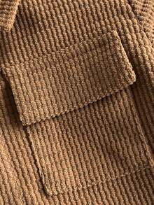 SHEIN Bộ 2 món áo sơ mi dài tay cài cúc có túi và quần cạp chun cho bé trai, kiểu dáng thanh lịch thường ngày, phù hợp mặc đi học, đi chơi, đi nghỉ mát, chơi thể thao, ở nhà, mùa xuân/hè, cỡ 6 tháng - 3 tuổi, quần áo trẻ em, quần áo trẻ sơ sinh, áo sơ mi, áo kiểu màu nâu cho bé trai, bộ quần áo bé trai, bộ đồ màu nâu cho bé trai, áo khoác kiểu Hàn Quốc cho bé trai. - Cà phê nâu - Xem 5