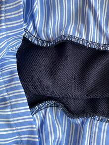 PrepCrw 2件套少女优雅都市校园休闲白色小狗图案蓝白条纹领长袖衬衫长裤套装，适合返校、休闲外出、旅行、聚会、节日、秋季、冬季、春季穿着，朱迪·霍普斯装扮 - 彩色 - 查看 10