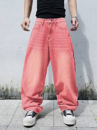 Manfinity Hypemode Blugi versatili, casual, cu croială lejeră și buzunare, pentru bărbați, mărime mare