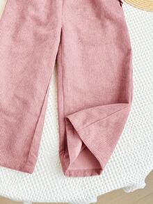 LMoss Kids 女童灯芯绒宽松休闲裤