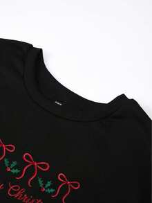 INAWLY Women Plus Size Casual Loose Fit Crew Neck Long Sleeve Sweatshirt - الأسود - مشاهدة 4