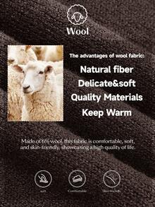 Ontre 女士羊毛混纺修身针织连衣裙，都市通勤商务休闲优雅风，适合情人节派对穿着