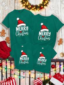 Manfinity RelaxMax Men's Christmas Print Round Neck Short Sleeve T-Shirt - Green - View 3