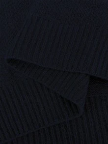 EMERY ROSE 女士纯色圆领休闲宽松针织背心，秋冬 - 藍色 - 查看 8