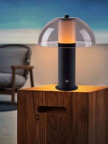 Teckwe 蘑菇造型台灯，无线便携，USB充电，触摸调光夜灯，适用于床头、家居、餐厅 - 均碼 - 查看 4