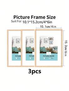3/2/1件装木质相框，适用于照片墙，尺寸可选10x15、15x20、20x25英寸，A4尺寸，木质彩色相框支架，可用于照片装饰、纪念礼品 - 彩色 - 查看 7
