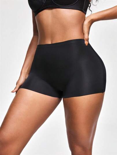 Shapelle Forme 3pcs/Set Seamless Solid Color Comfortable Safety Shorts