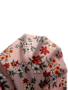 Feyla 大码连衣裙，方领，印花图案，撞色滚边，泡泡袖与腰部相连，宽松版型，适合派对、办公室、机场、通勤、家庭聚会、宴会、商务场合、下午茶等场合。 - 彩色 - 查看 7