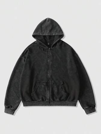 Street Life Men's Zip Front Pocket Casual Hoodie Sweatshirt