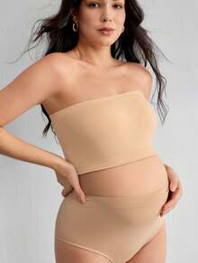 Moonlight&Mama Bestselling Skin-Tone One-Shoulder Maternity Bra - Apricot - View 6