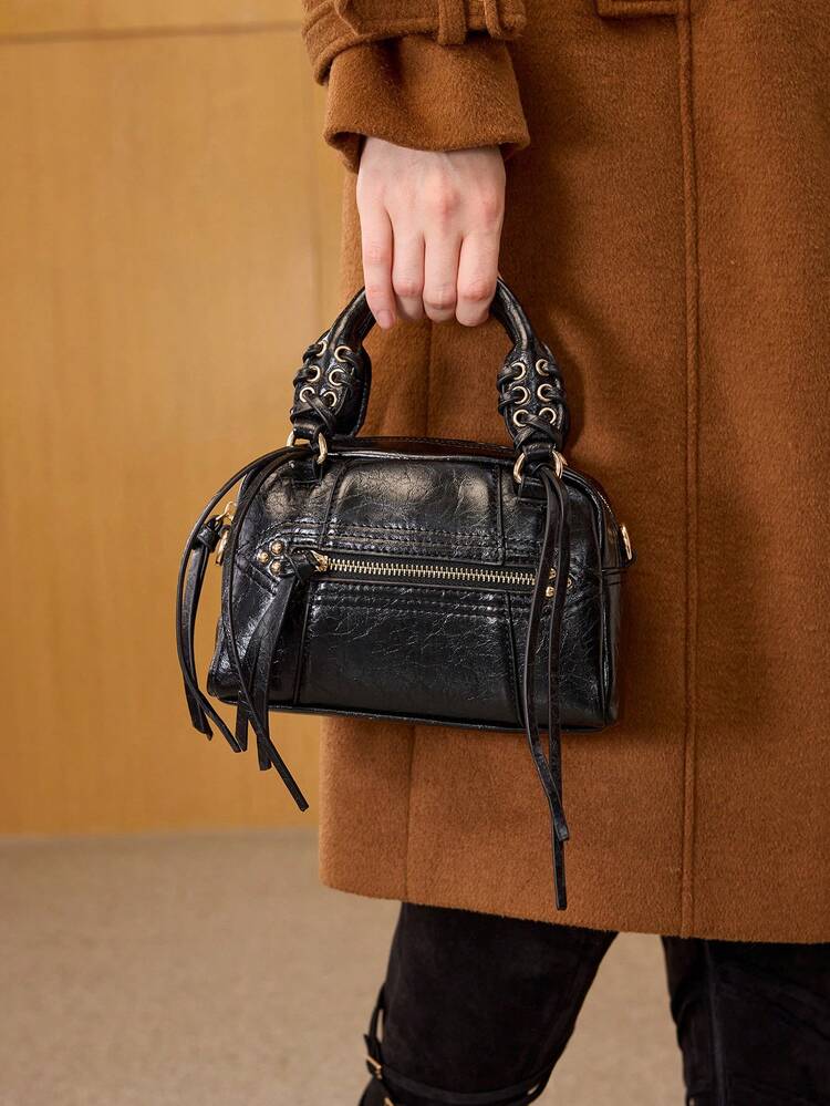 RETRO NICHE HAND-HELD BOWLING BAG FOR WOMEN 2025 NEW SIMPLE AND VERSATILE CROSSBODY BAG