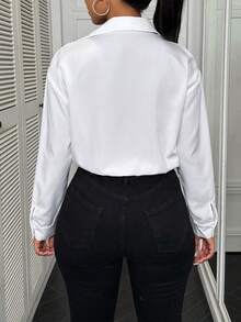 Airaco 女式休闲宽松开襟印花长袖衬衫紧身衣