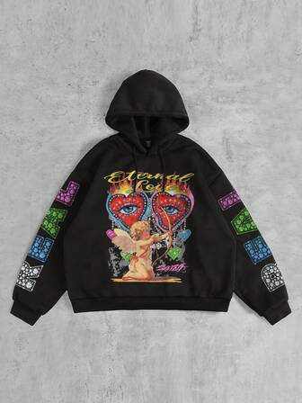 Street Life Outdoor Casual Loose Fit Long Sleeve Hoodie For Men